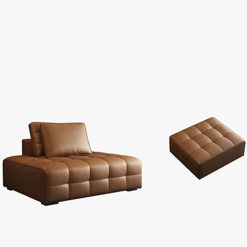 Comfortable Mocha Standard Sofa with Armrest - Includes 3 Pillows (1 Throw Pillow) - Perfect for Living Room, Bedroom or Office Relaxation