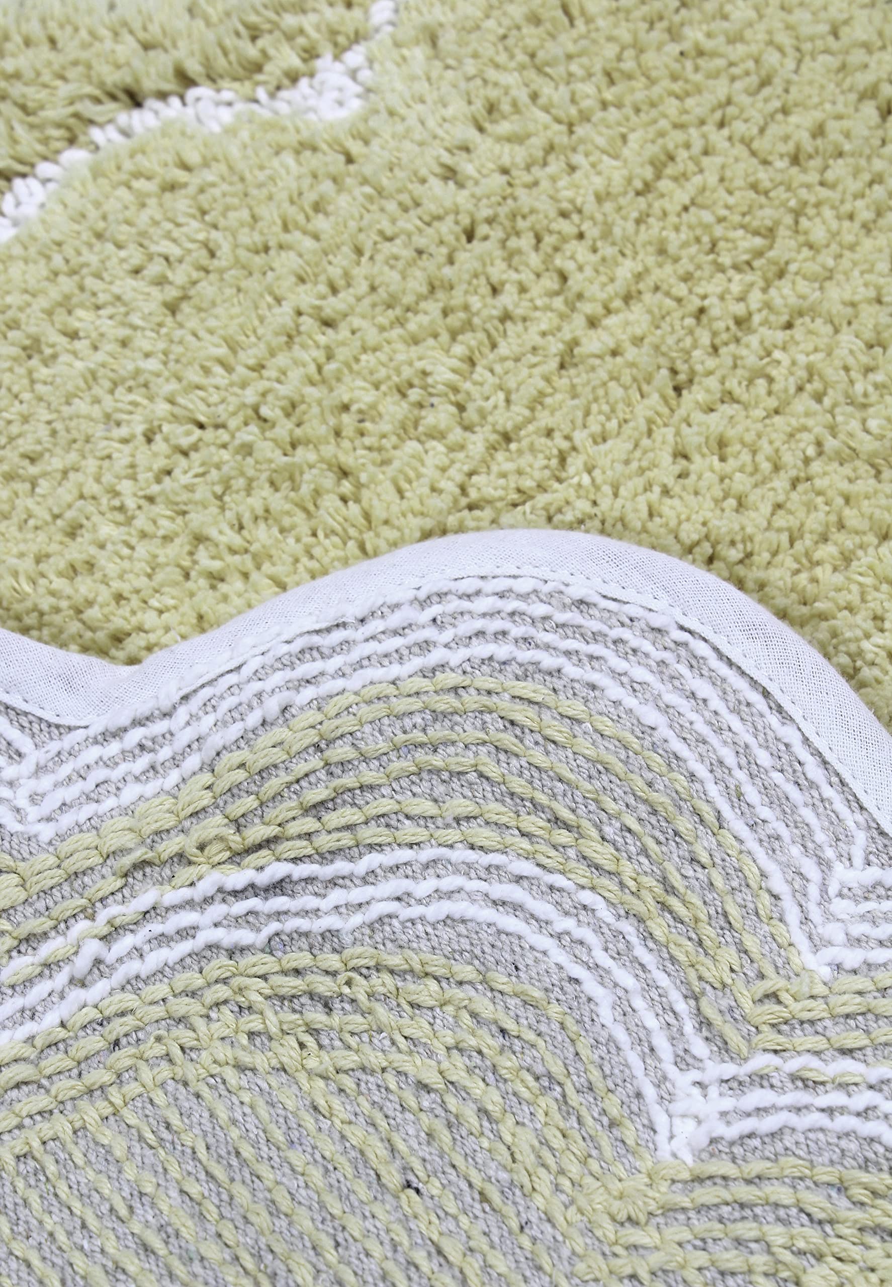Home Weavers Allure Collection 100% Cotton Tufted Bathroom Rug - Soft, Absorbent & Non-Slip Bath Mat for Bathroom Floor - Machine Washable 21