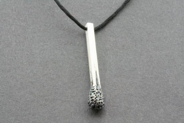 Burnt Match on String Necklace - Unique Handmade Gothic Jewelry for Women - Perfect for Halloween, Witchy Aesthetic & Dark Fashion