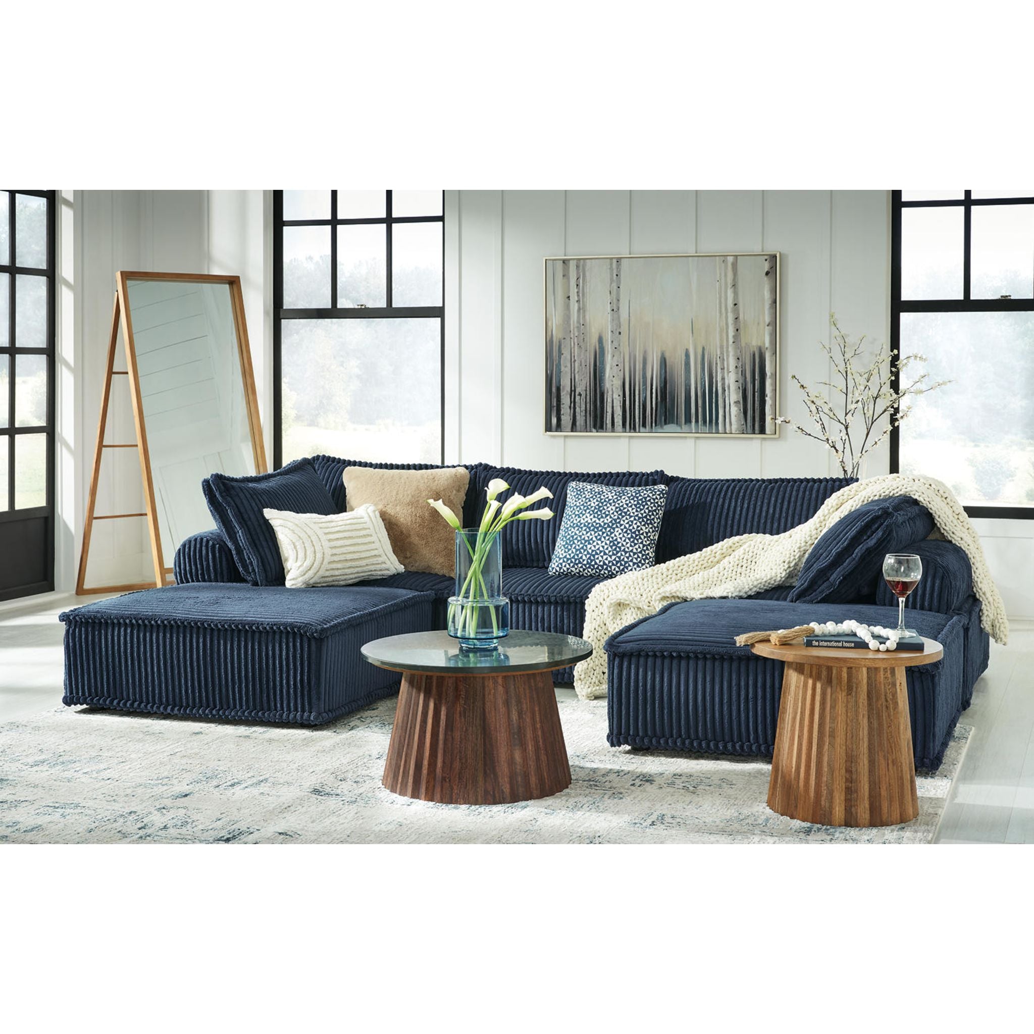 5-Piece Modular Sectional Sofa Set - Modern L-Shaped Couch with Reversible Chaise for Living Room, Family Room & Home Theater