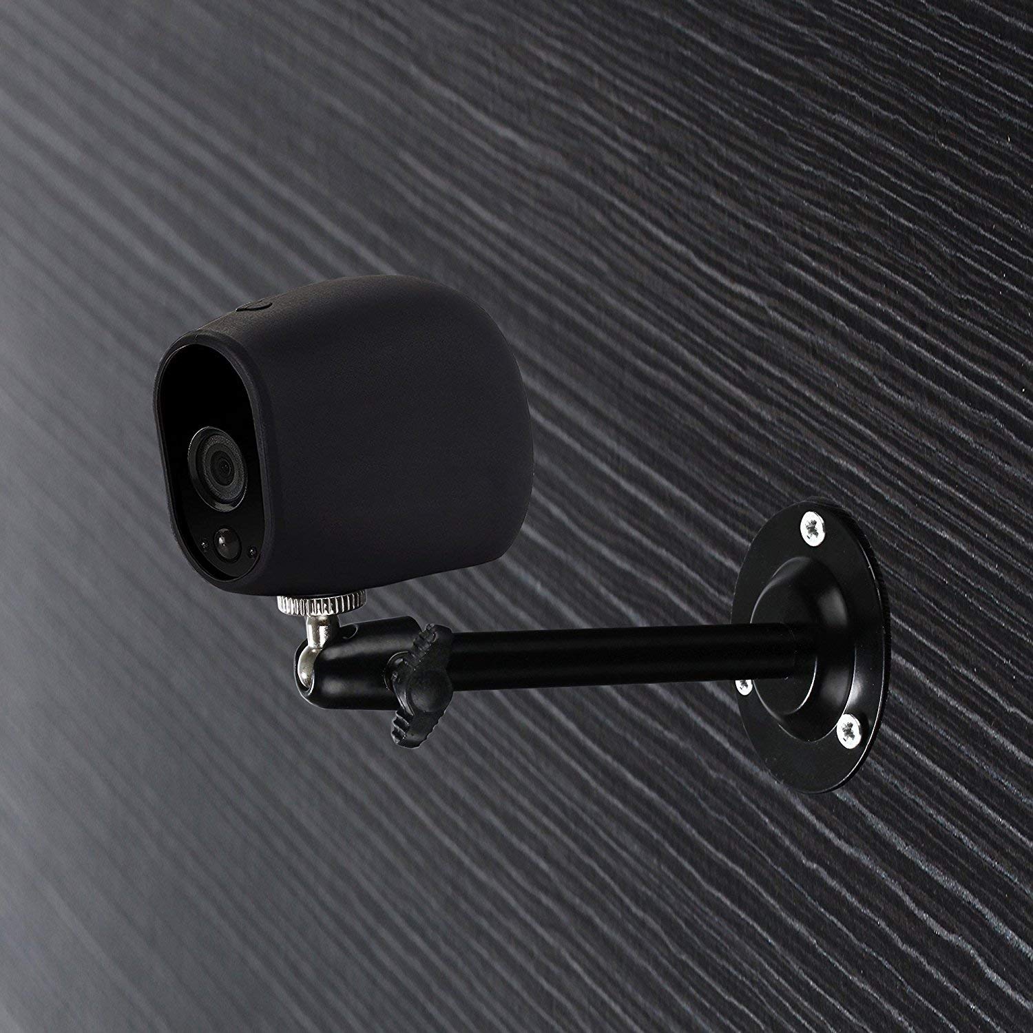 5.5 Inch Security Camera Wall Mount for Arlo & CCTV Bullet Cameras - Heavy Duty Outdoor/Indoor Ceiling Mount Bracket (4 Pack, Black) - Perfect for Home Surveillance, Office Security & Business Monitoring