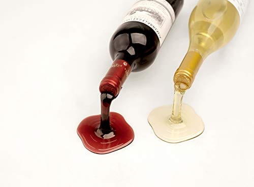 Beyond123 Wine Bottle Holder Set of 2 - Leakproof & Decorative Wine Display for Red & White Bottles - Perfect for Home Bar, Kitchen Counter & Party Decor