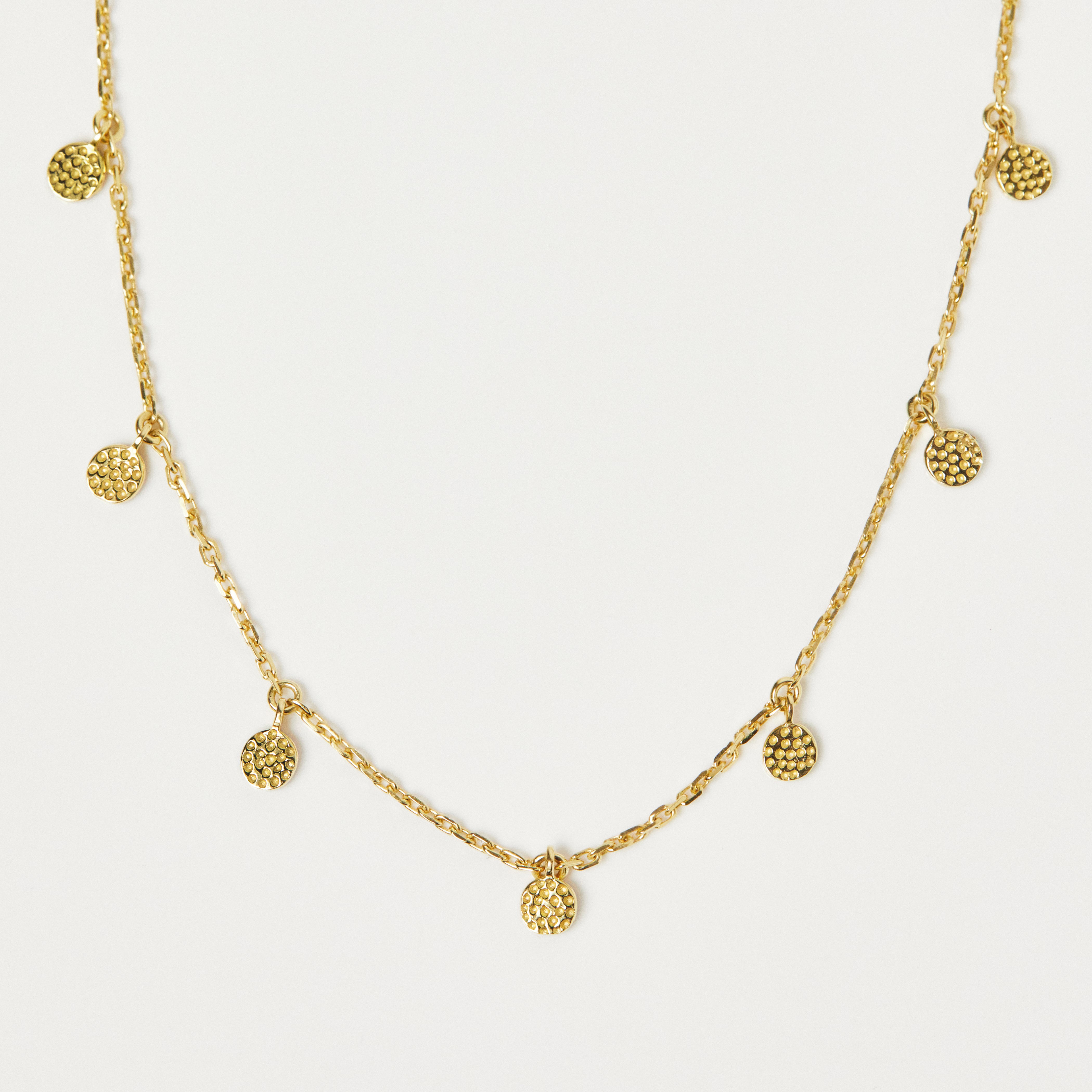 Mini Hanging Coin Necklace - Dainty Gold Pendant Jewelry for Women - Perfect for Everyday Wear, Layering & Gifts