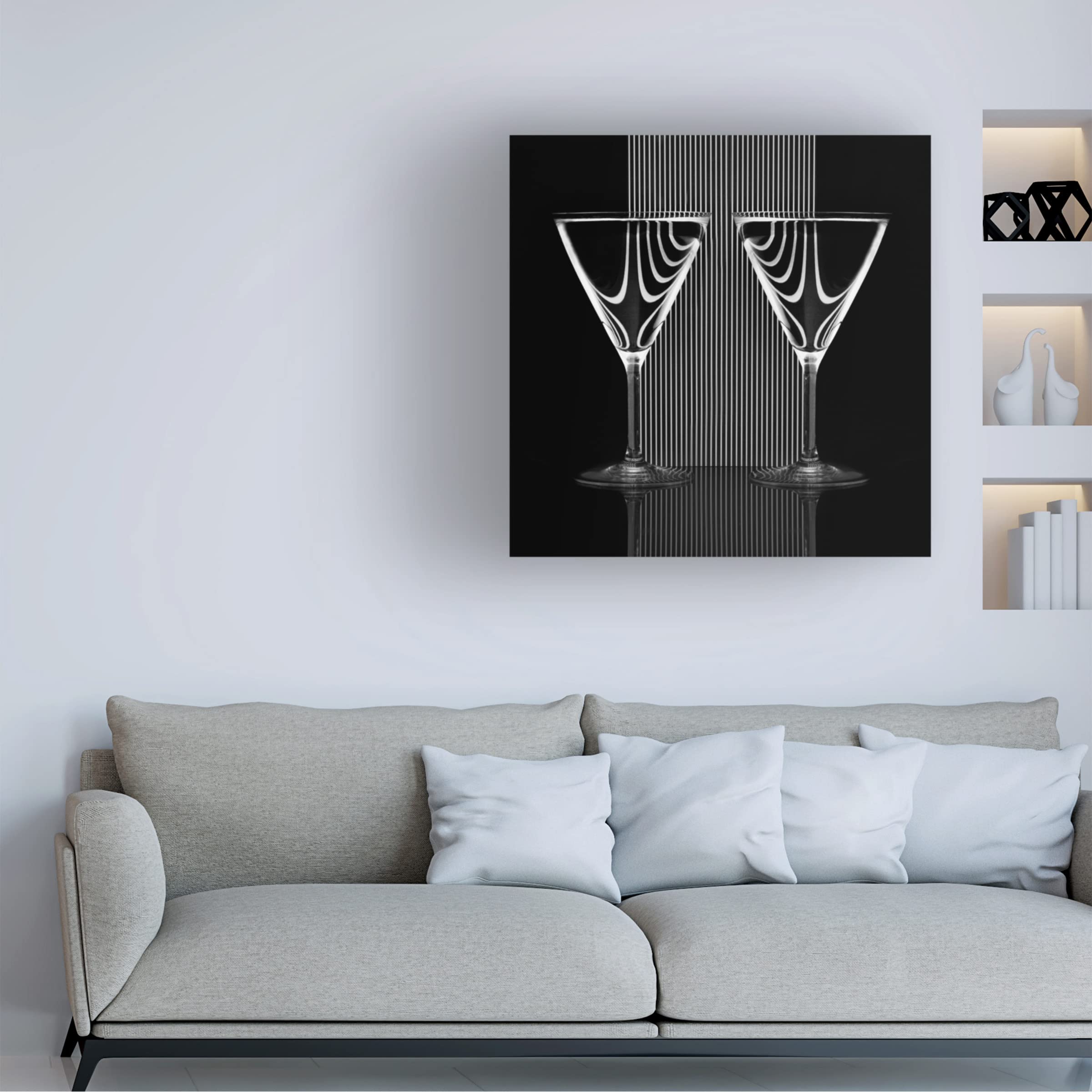 Trademark Fine Art 'Symmetry' Canvas Wall Art Print by Friedhelm Hardekopf - Modern Abstract Painting for Living Room, Bedroom & Office Decor
