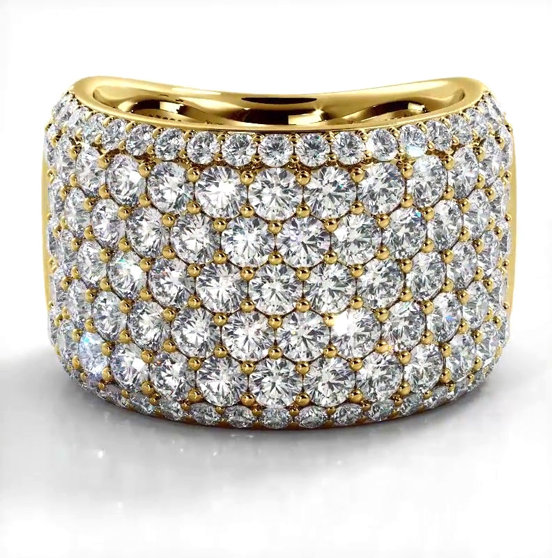 3.13 Carat Round Diamond Wedding Band for Women - Elegant & Timeless Engagement Ring - Perfect for Bridal, Anniversary & Special Occasions