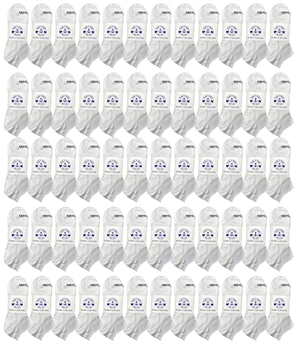 60 Pairs Mens White Size 10-13