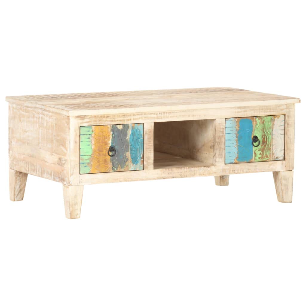Square Coffee Table with Storage - 39.4