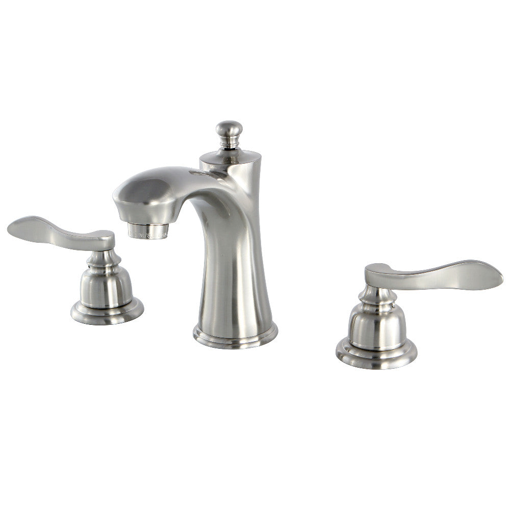 Kingston Brass KB7965NFL 8-Inch Widespread Bathroom Faucet - Modern Matte Black Finish for Vanity Sinks, Perfect for Home & Hotel Bathroom Renovations