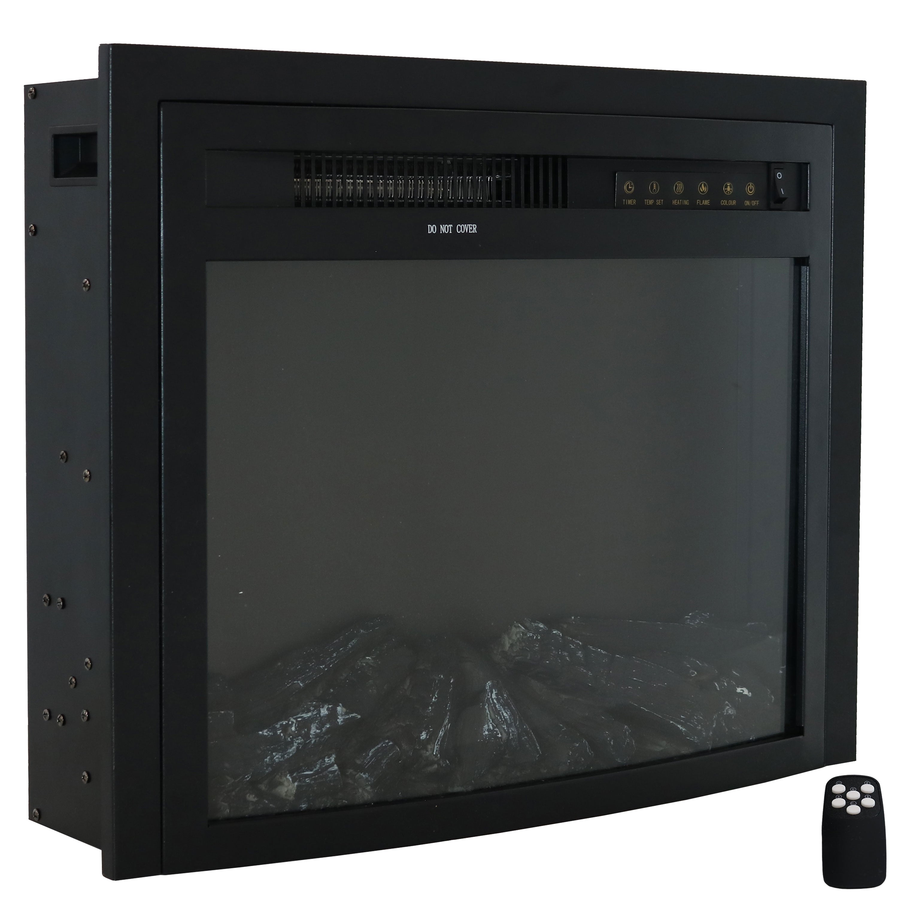 Modern Indoor Electric Fireplace Insert - 23 Inch Recessed or Wall Mounted - Realistic Flame Effect - Perfect for Living Room, Bedroom & Office - Energy Efficient & Safe Heating Solution