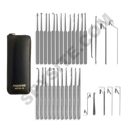 32 Piece Professional Lock Pick Set with Case - Perfect for Locksmiths, DIY Enthusiasts & Home Security Testing (Includes Picks, Rakes & Tension Wrenches)