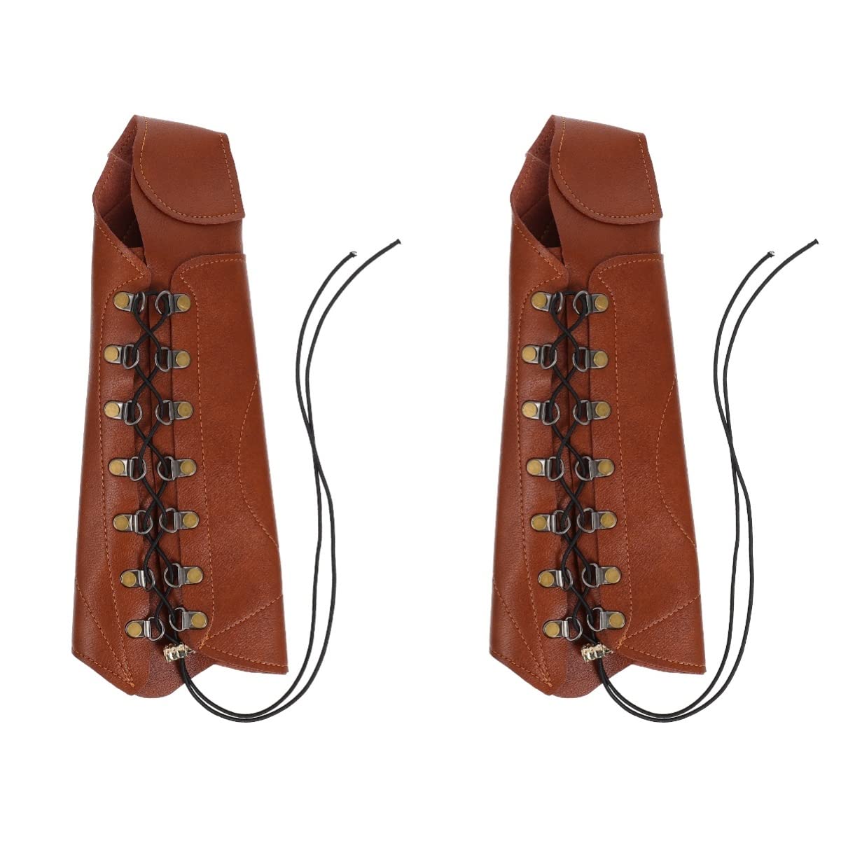CLISPEED 2-Pack Archery Arm Guards - Premium PU Leather Bow Arm Protectors for Men & Women - Perfect for Target Practice, Hunting & Outdoor Sports