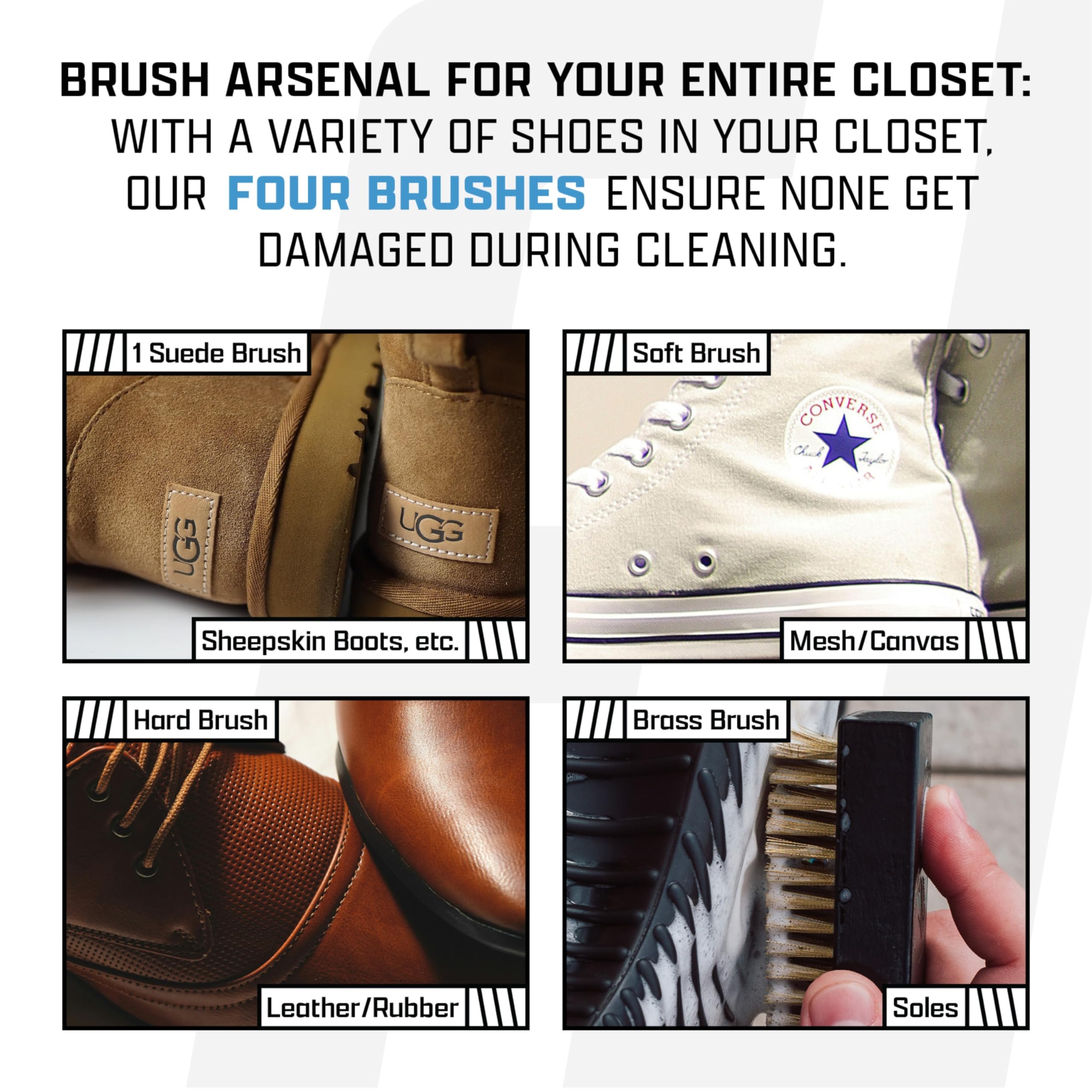 Premium Shoe Cleaning Kit - Complete Sneaker Care Set for All Shoes | Gentle Brush, Effective Solution & Microfiber Towel | Perfect for Sneakers, Leather Shoes & Athletic Footwear Maintenance