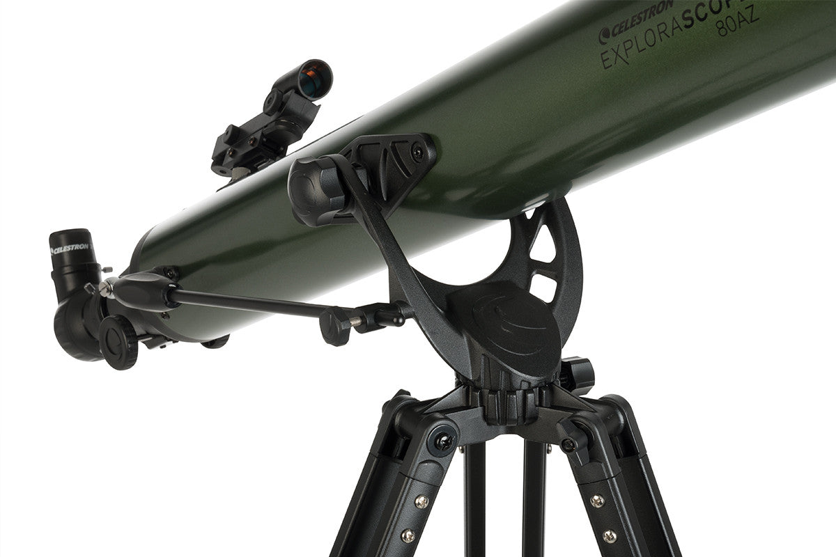 ExploraScope 80AZ Refractor Telescope for Adults & Kids - Portable Astronomy Telescope with Tripod & Accessories - Perfect for Stargazing, Moon Viewing & Backyard Astronomy