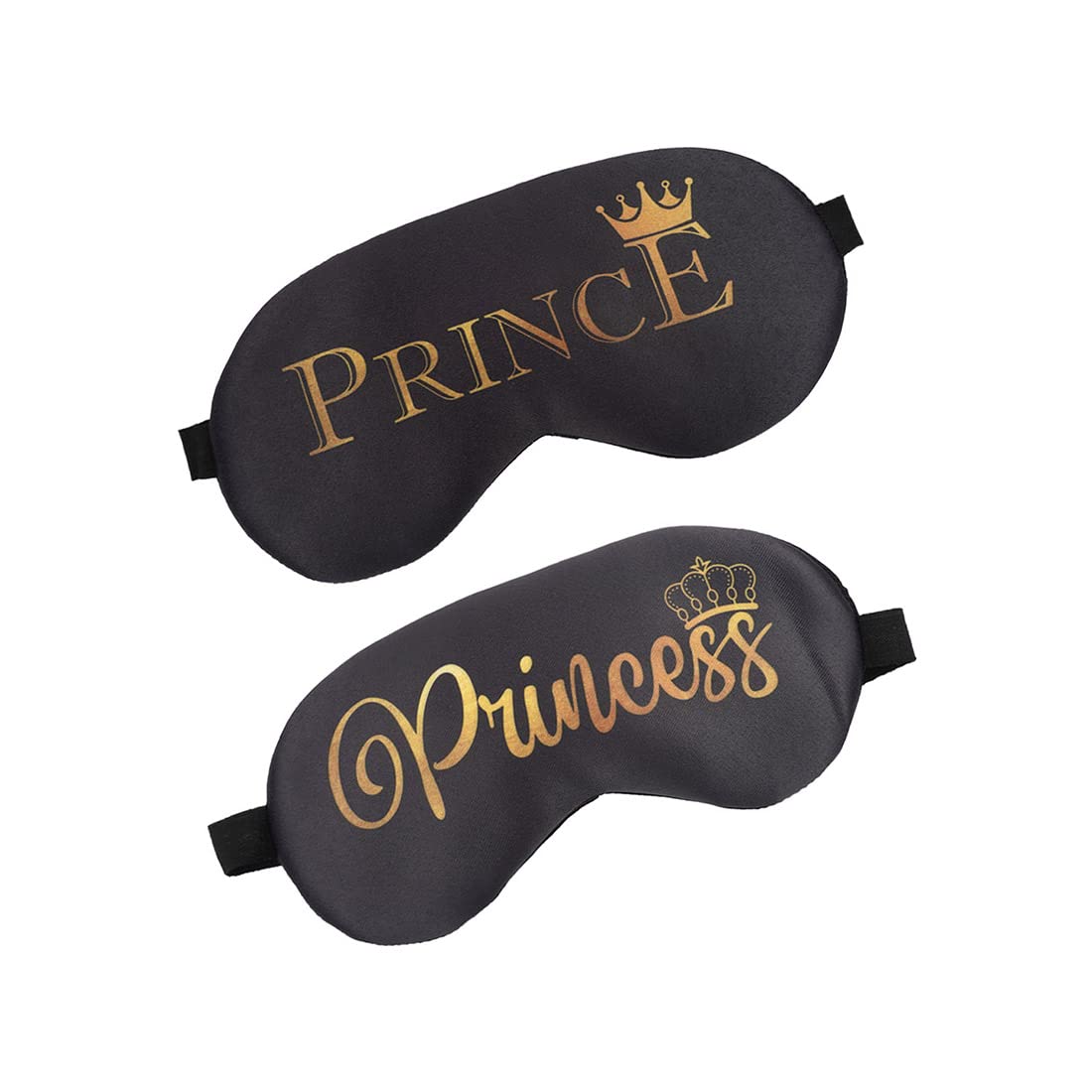 Prince and Princess Couple Eye Mask for Men & Women - Printed Sleep Mask for Travel, Relaxation & Better Sleep - Soft & Comfortable 7.5 x 4 Inch Eye Cover - Perfect for Couples, Gifts & Nighttime Use