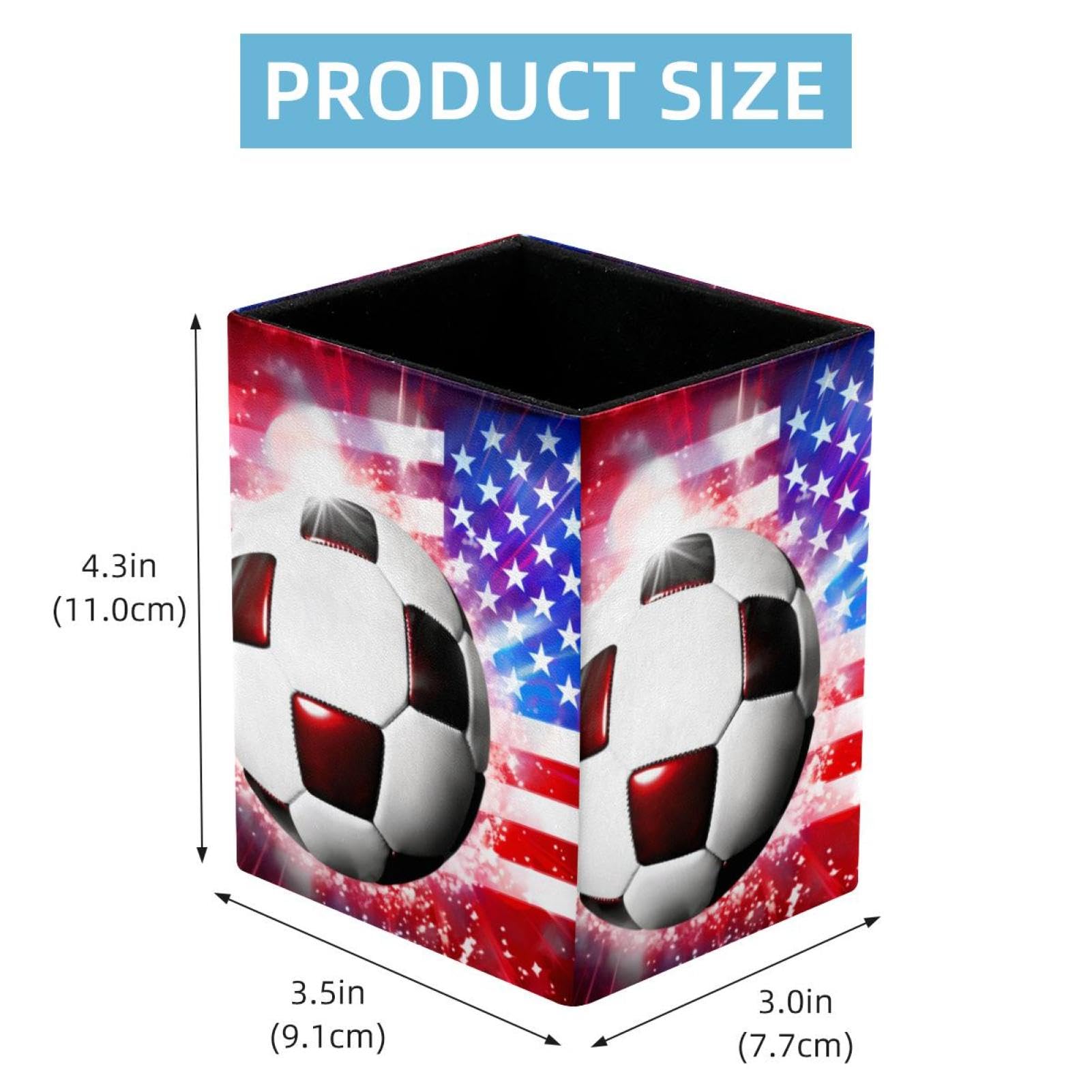 American Flag Football Pen Holder for Desk - Stylish Pen Organizer & Desk Accessory for Office, Home, or School Use