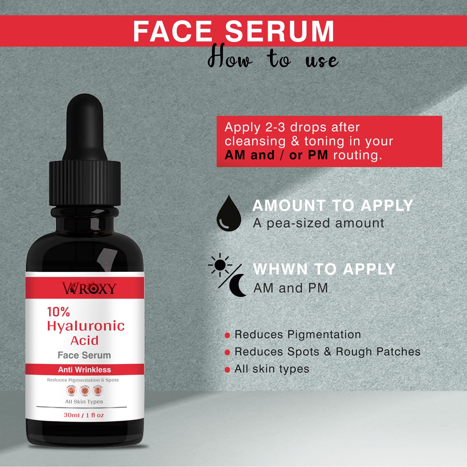 2% Hyaluronic Acid Serum for Face - Anti-Aging & Wrinkle Reduction, Deep Hydration Moisturizer for Women & Men, 100% Natural Formula | 30ml | Daily Skincare Routine, Dry Skin Treatment, Night & Day Use