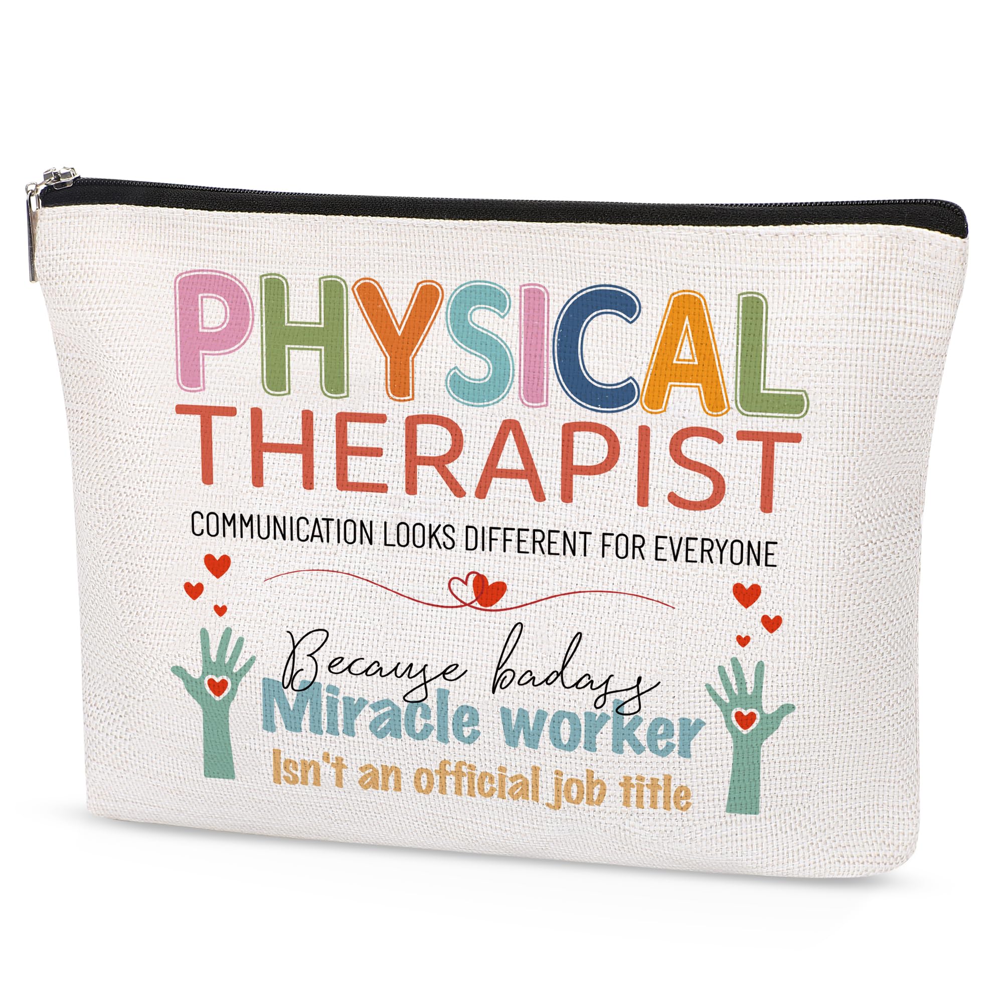 Physical Therapist Gifts for Women - PT Student Makeup Bag & Appreciation Gift for Physical Therapy, Pathologist, PTA, OT - Perfect for Clinicals, Graduation & Thank You Presents