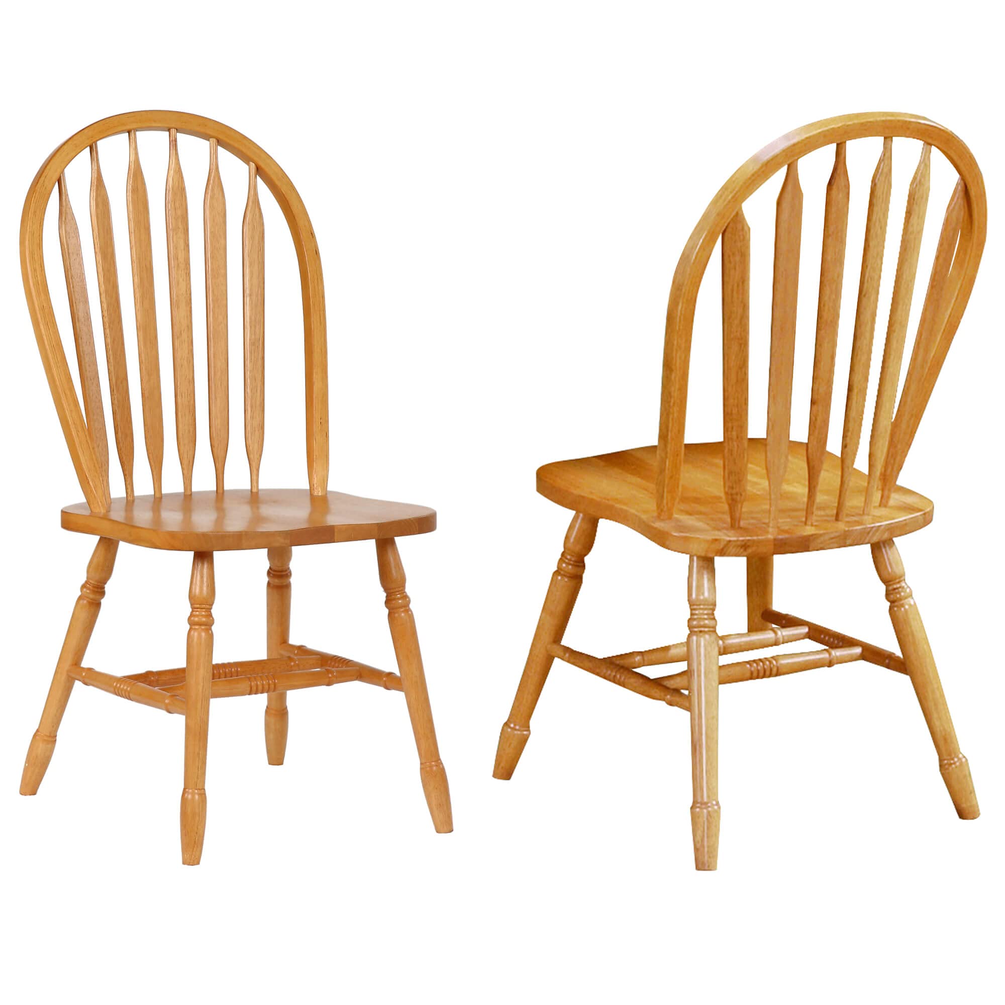 Sunset Trading Oak Selections Dining Chair - Light Finish Wooden Chair for Kitchen, Dining Room & Home Decor | Comfortable & Stylish Seating Solution