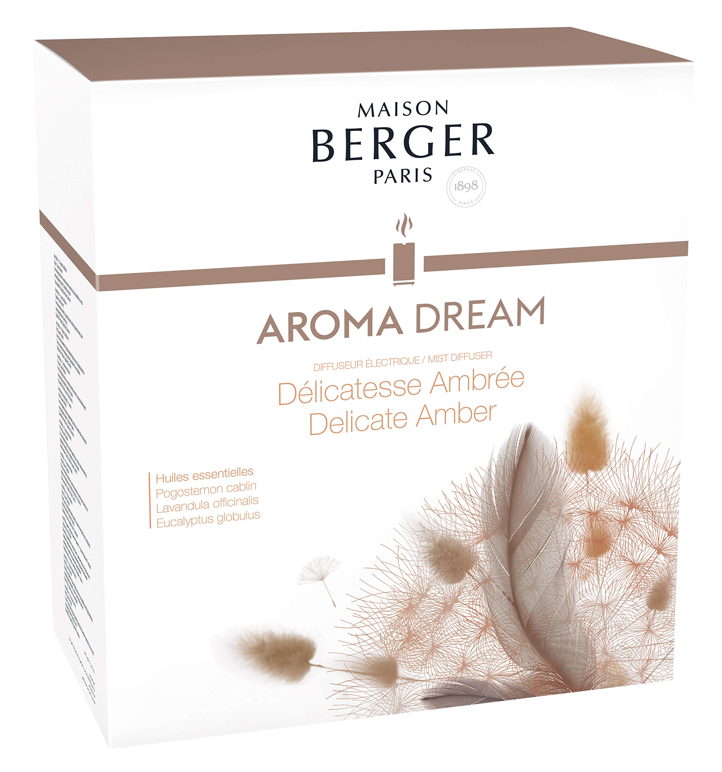 Premium Lampe Berger Ultrasonic Aroma Diffuser with Essential Oils - Adjustable LED Lighting & Remote Control - 475ml (16oz) French-Made Home Fragrance System for Bedroom, Office & Spa Relaxation