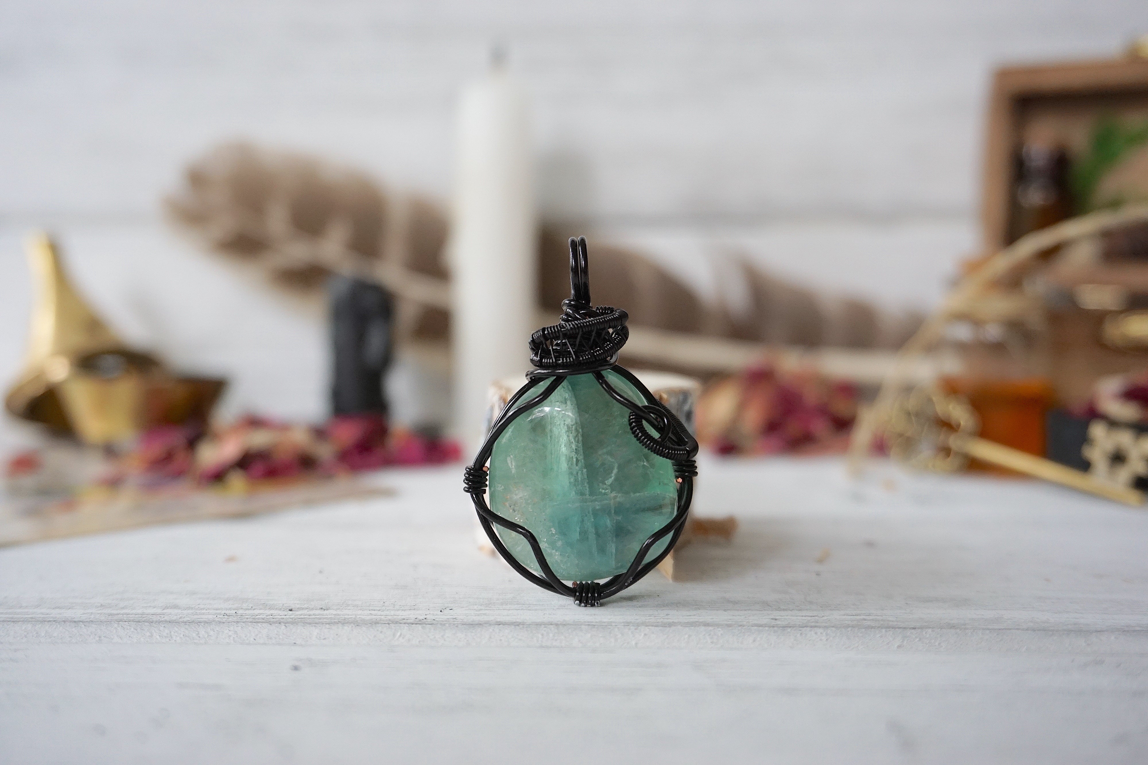 Green Fluorite Crystal Necklace - Aura Foundation Collection | Healing Stone Jewelry for Meditation & Energy Balance