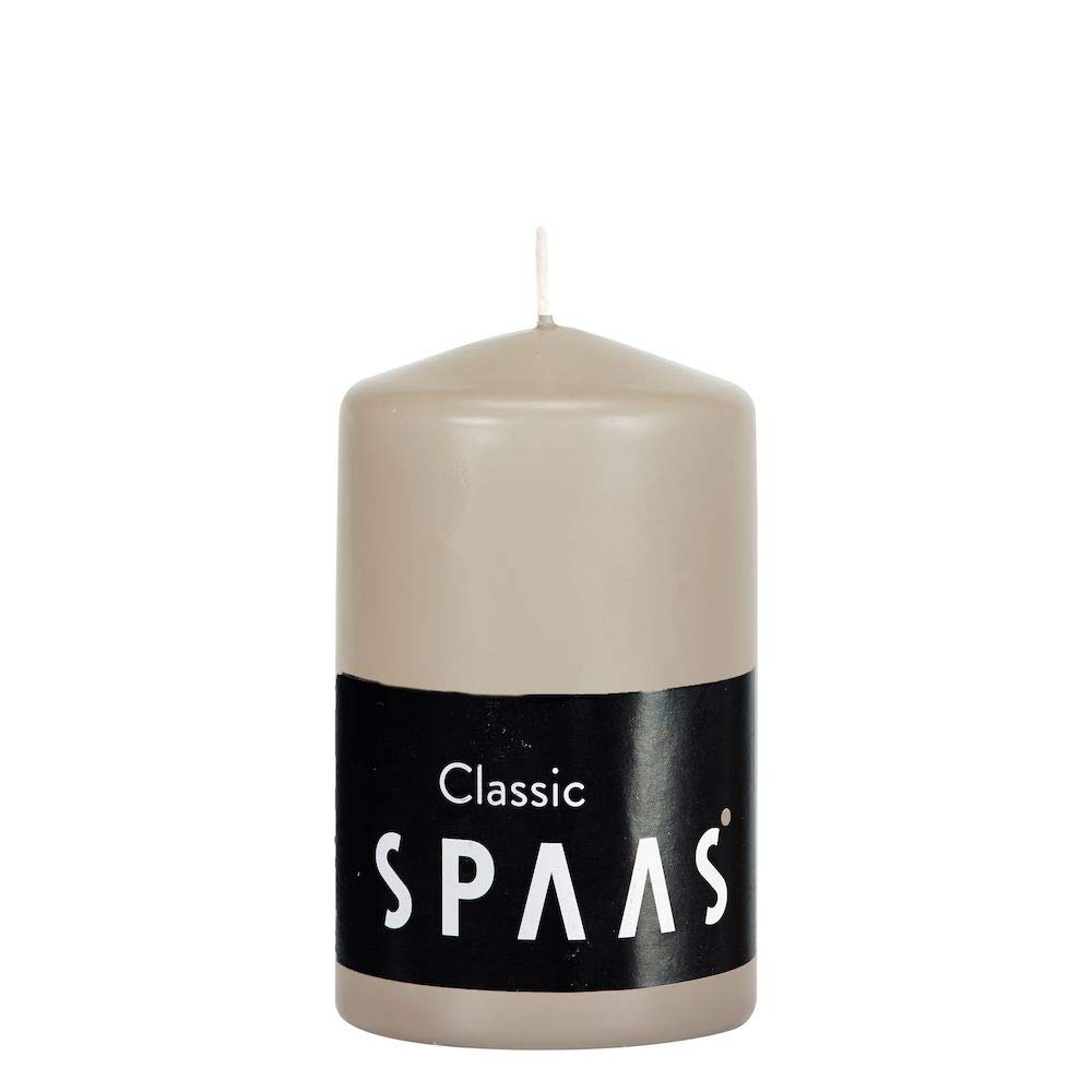 12 Unscented Beige Paraffin Wax Pillar Candles - 60mm Diameter x 100mm Height - Perfect for Weddings, Home Decor, Relaxation & Spa Atmosphere