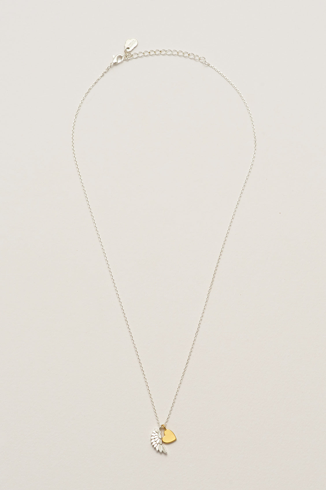 Double Charm Wing & Heart Necklace for Women - Elegant Dainty Jewelry Gift for Her - Perfect for Valentine's Day, Anniversary & Special Occasions