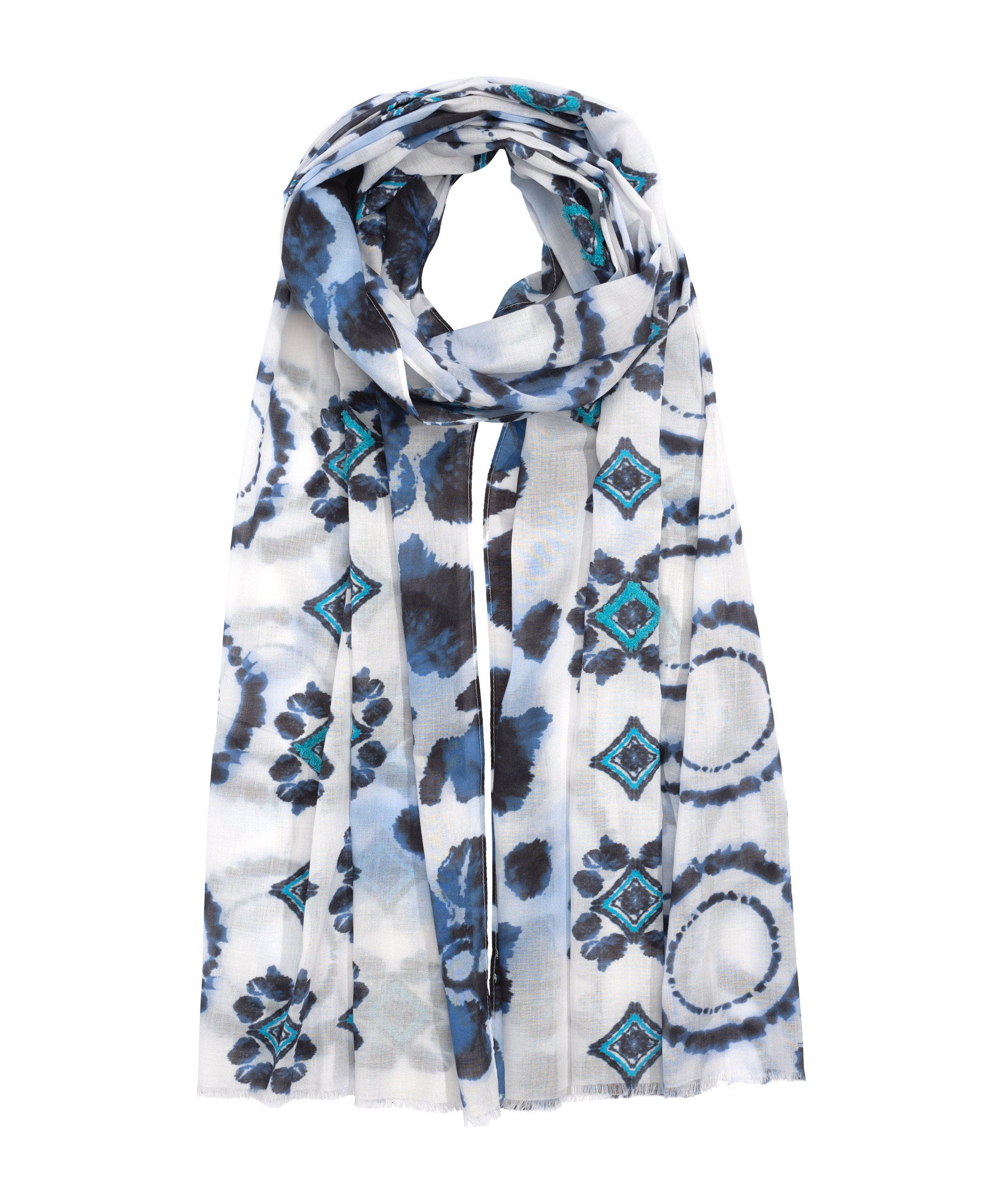 Stylish Batik Patch Wrap Scarf - Handmade Indonesian Batik Print Shawl for Women, Boho Fashion Accessory | Perfect for Beach Cover-Up, Festival Outfits & Layering