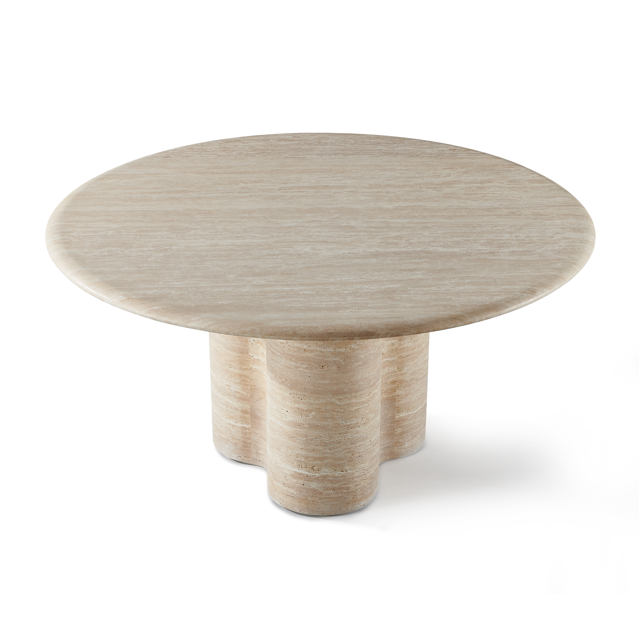 Porto Travertine Round Dining Table 60
