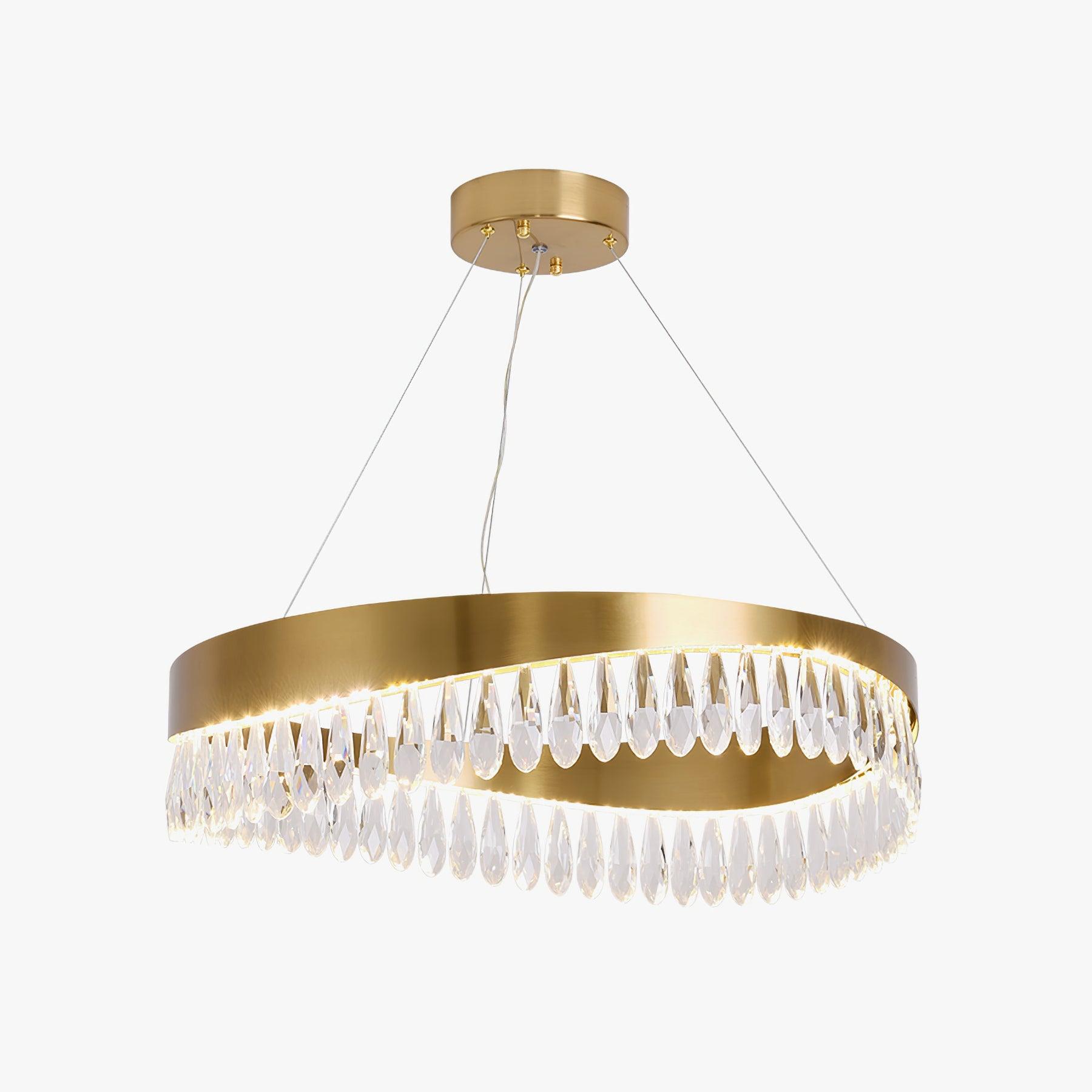 Elegant Crystal Chandelier Pendant Light - Modern Ceiling Fixture for Dining Room, Living Room & Bedroom Decor