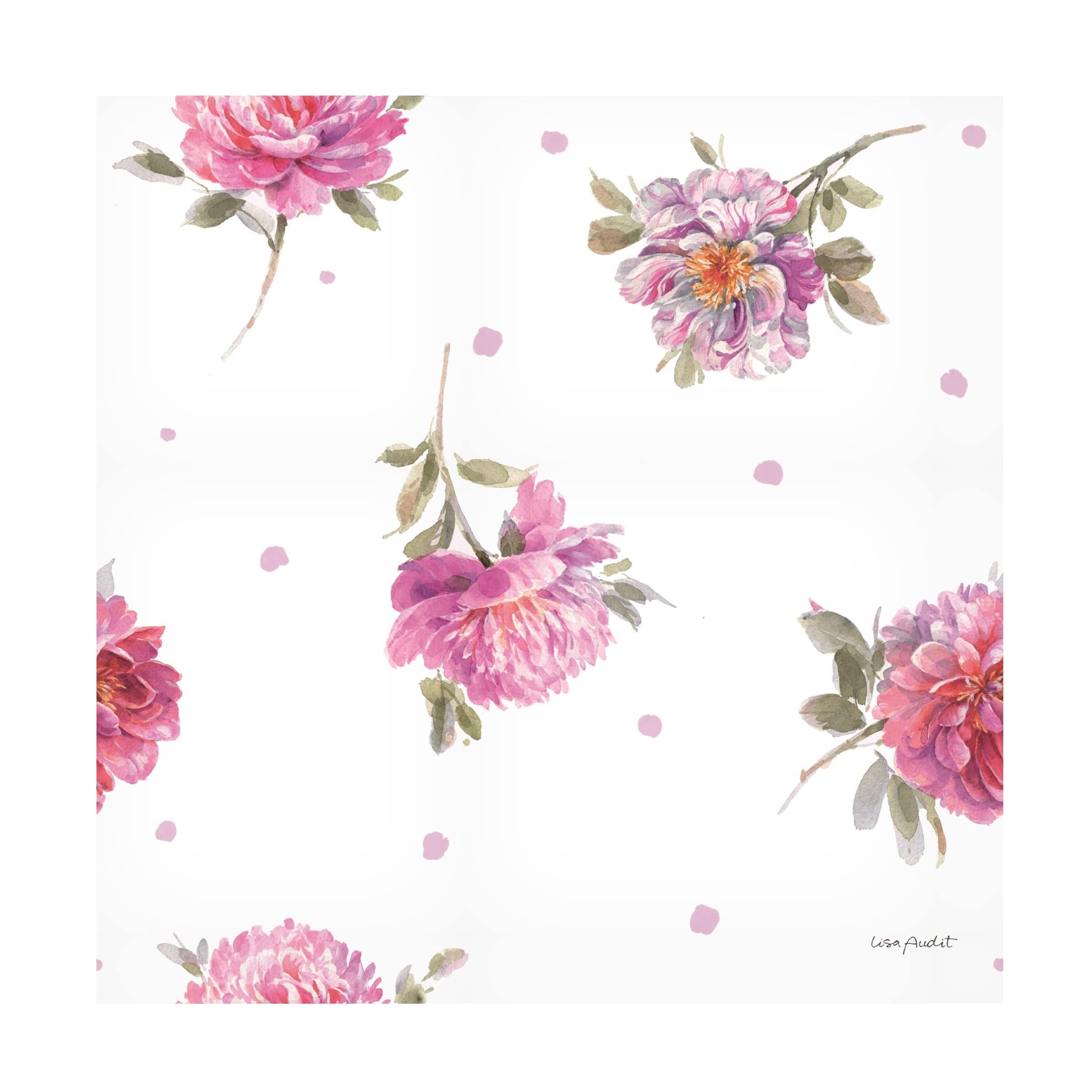 Lisa Audit 'Obviously Pink 23' Canvas Wall Art Print - Modern Pink Abstract Painting for Living Room, Bedroom & Office Decor