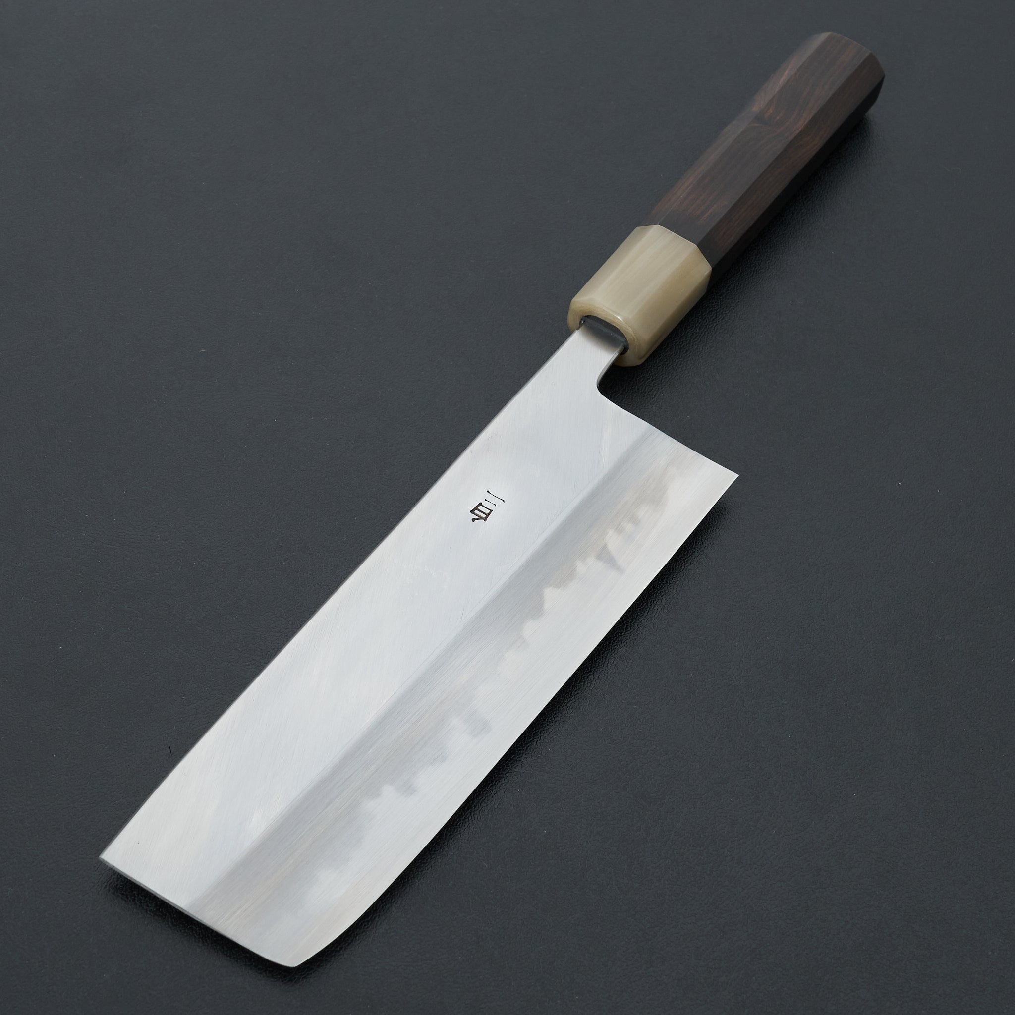 Hitohira Tanaka Ren White #2 Nakiri Knife 180mm - Japanese Chef Knife with Ebony Handle for Precision Vegetable Cutting & Slicing - Perfect for Home Cooks & Professional Chefs