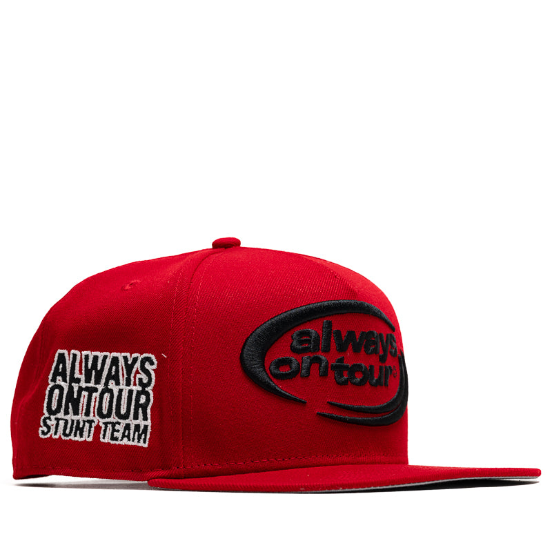 New Era 9FIFTY A-Frame Snapback Cap - Always On Tour Collection - Red Baseball Hat for Men & Women - Perfect for Sports, Streetwear & Casual Outfits