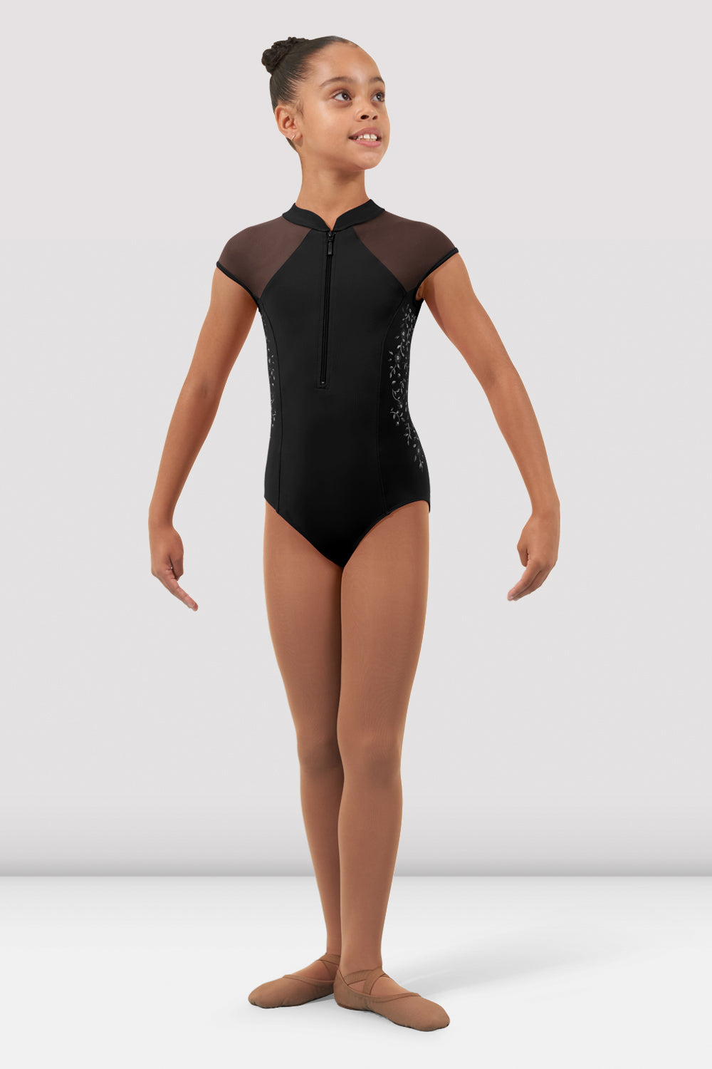 Vanessa Girls' Zipper Leotard - Dance Gymnastics Ballet Practice Wear for Kids & Toddlers