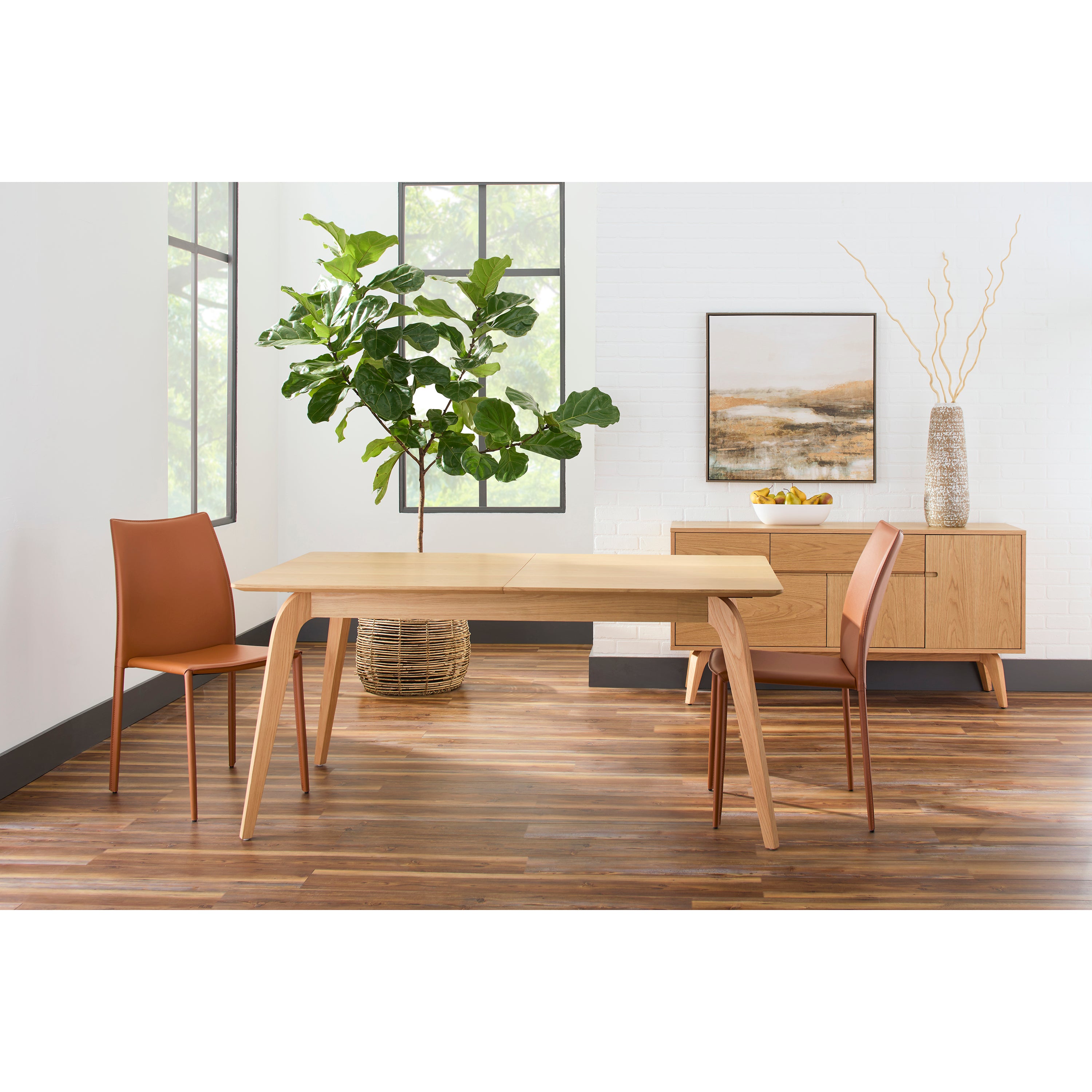 Euro Style Dalia Stacking Side Leather Chairs - Set of 2, Modern Stackable Dining Chairs for Small Spaces, Kitchen, Office or Outdoor Use