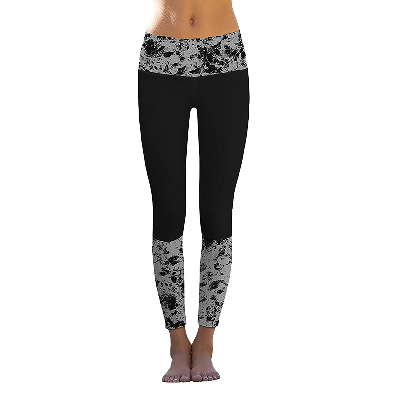 Women's High Waist Yoga Leggings - Printed Stretchy Workout Pants for Running, Gym & Lounge | Comfortable Elastic Waist Casual Sweatpants
