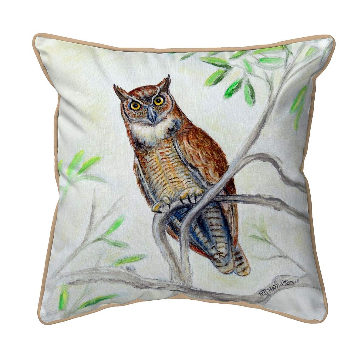 Betsy Drake SN714 Decorative Throw Pillow 12x12 Inches - Soft Square Cushion for Sofa, Bed, Living Room - Multi Color Home Decor Accent