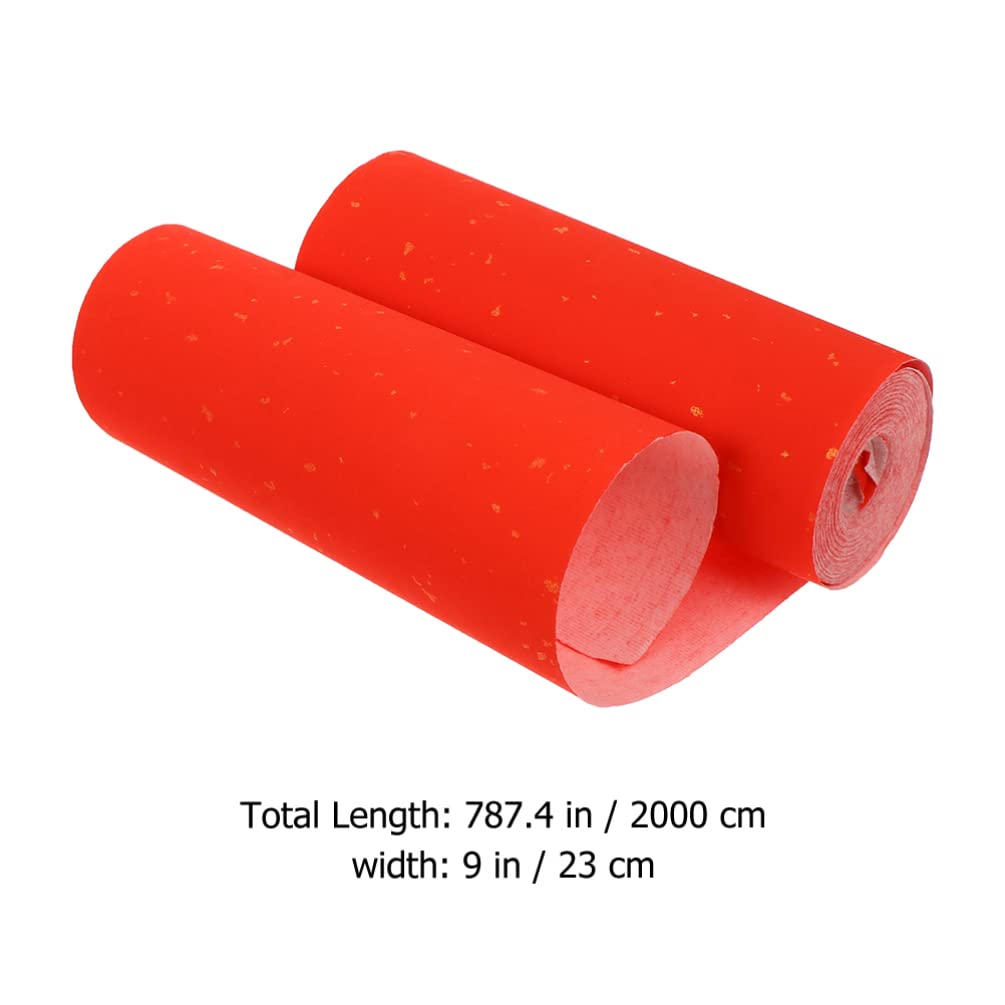 Chinese New Year Red Couplet Paper Roll - DIY Spring Festival Scrolls for Calligraphy, Ink Writing & Home Decoration | Traditional Chunlian Art Paper for Wall Decor, Gift Wrapping & Cultural Celebrations
