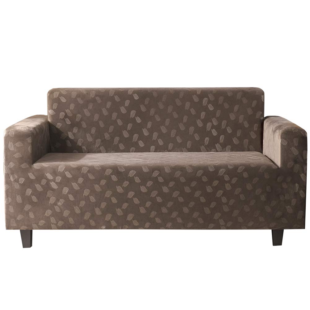 Premium Stretch Sofa Slipcover - Universal Fit for 1, 2, 3 & 4 Seater Couches - Crystal Velvet Fabric with Anti-Slip Foam Backing - All Season Protection for Living Room, Bedroom & Office Furniture (Double Elastic Band)