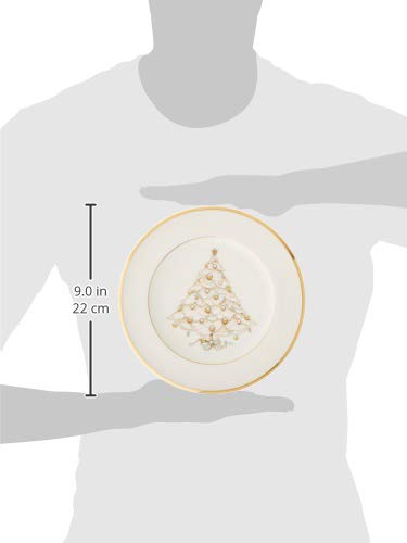 Noritake Palace Christmas Gold Holiday Accent Plates - 2 Inch Small Decorative Plates, Set of 4 - Perfect for Holiday Tablescapes, Christmas Dinner Parties & Festive Home Decor