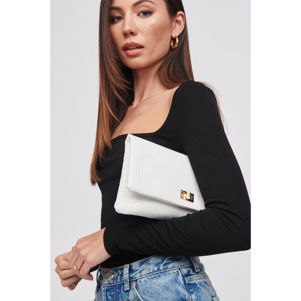 Rykard Crocodile Leather Clutch Purse for Women - Stylish & Elegant Handbag for Evening Parties, Weddings, and Special Occasions