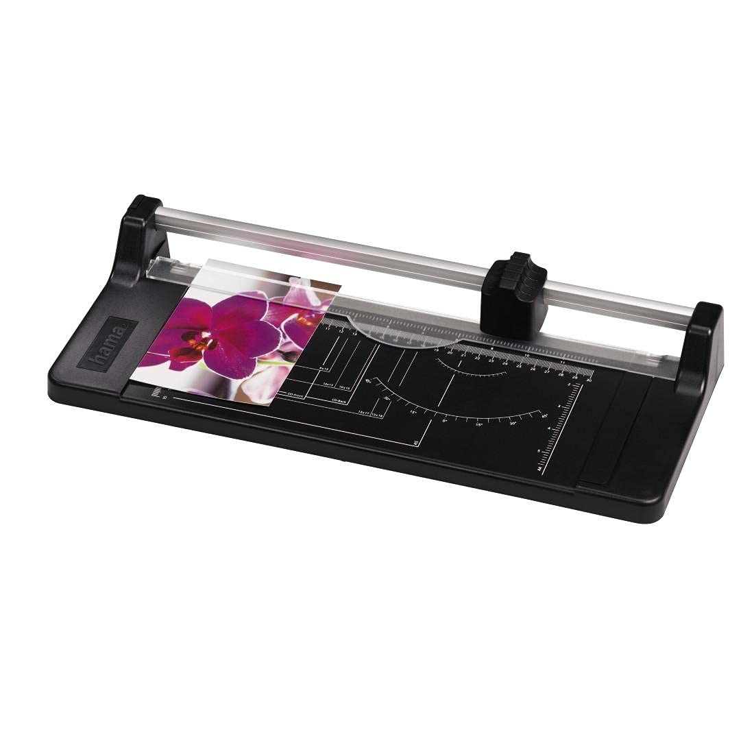 Hama Rolling Blade Paper Cutter - 5 Sheet Capacity, A4 Size Cutting Machine for Paper, Film & Photos | Perfect for Office, Crafting & Scrapbooking Projects (Black)