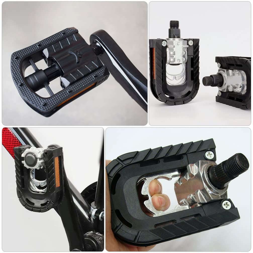 BESPORTBLE 1 Pair Folding Bike Pedals - Non-Slip MTB/Road Bike Pedals with Luminous Design & Smooth Bearings | Perfect for Commuting, Mountain Biking & Kids' Bicycles