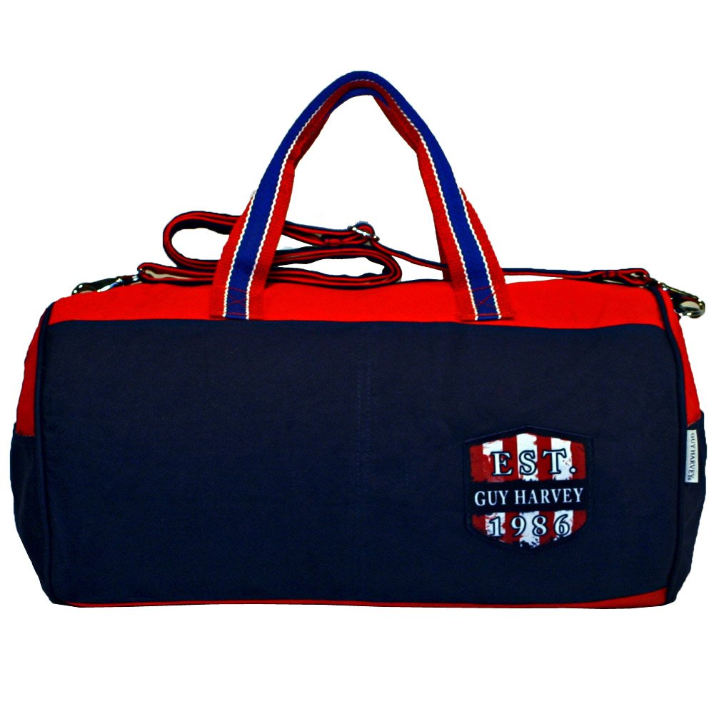 Guy Harvey Navy Overnight Duffle Bag - Water-Resistant Travel Duffel for Men & Women - Perfect for Gym, Weekend Trips & Beach Getaways