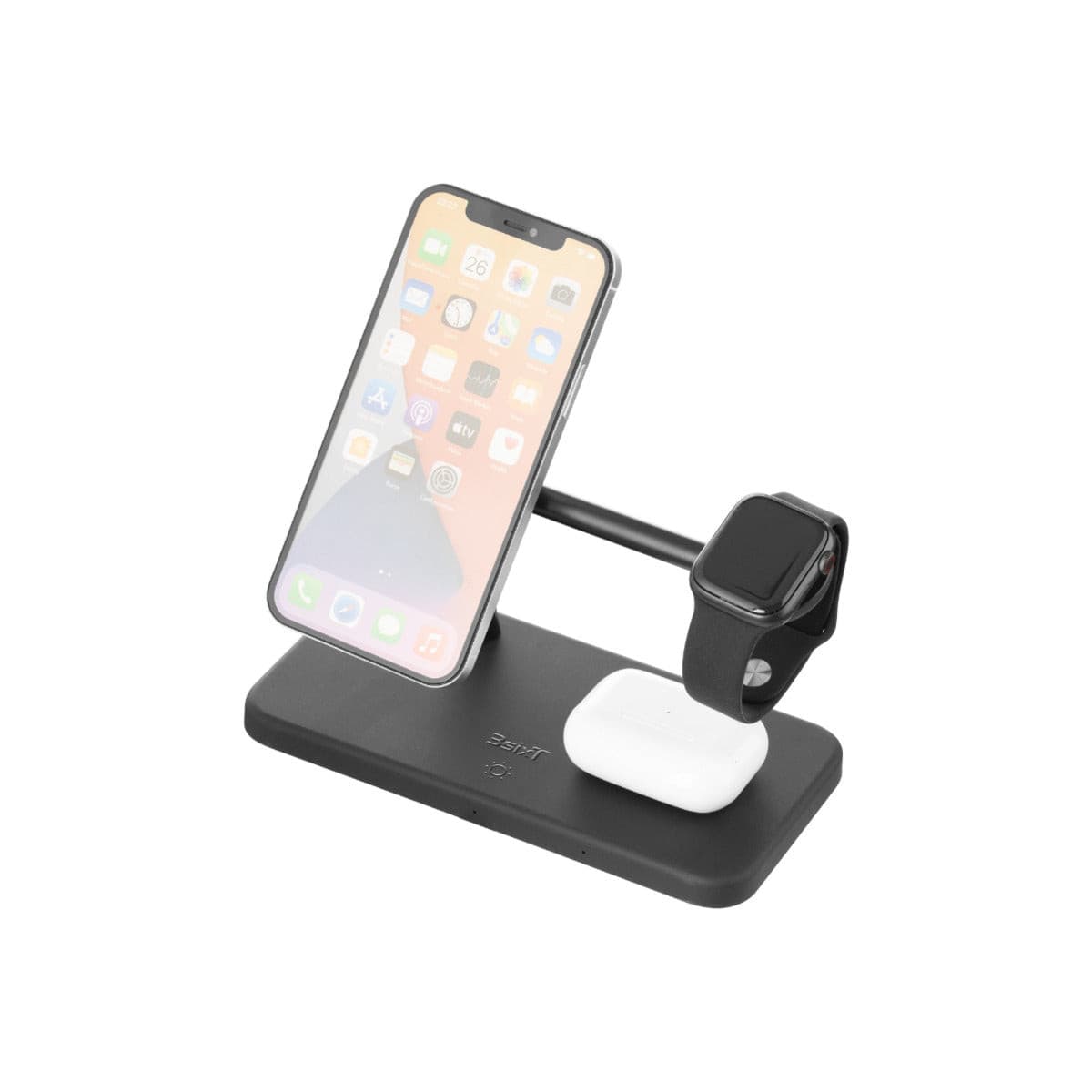 3sixT 5-in-1 Magnetic Wireless Charger Stand - Fast Charging for iPhone 15/14/13, Samsung Galaxy, AirPods - Perfect for Home, Office & Travel