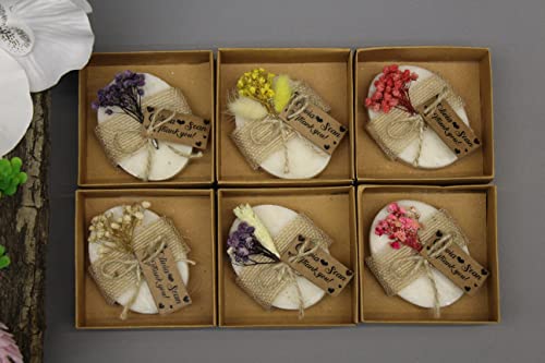 Handmade Natural Organic Soap Favors for Weddings, Bridal Showers, Engagement Parties & Baby Showers - Floral Scented Guest Gifts (Flower 32) | Perfect for Wedding Welcome Bags, Party Giveaways & Special Event Souvenirs