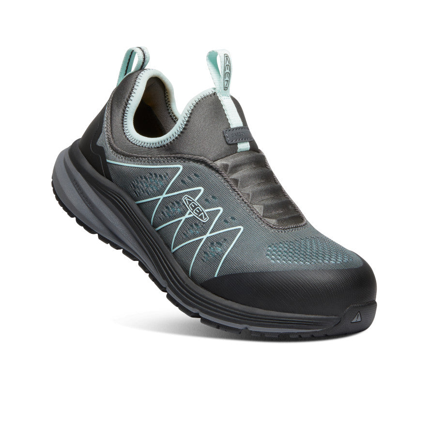 Women's Vista Energy Shift Carbon Toe Work Boots - Steel Grey/Blue Glass | Slip-Resistant Safety Shoes for Construction, Warehouse & Outdoor Work