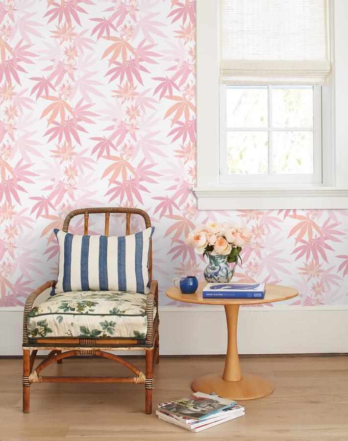 Nathan Turner 'Girls Best Friend' Blush Wallpaper - Elegant Floral Peel & Stick Wallpaper for Girls' Bedroom, Nursery, or Home Decor