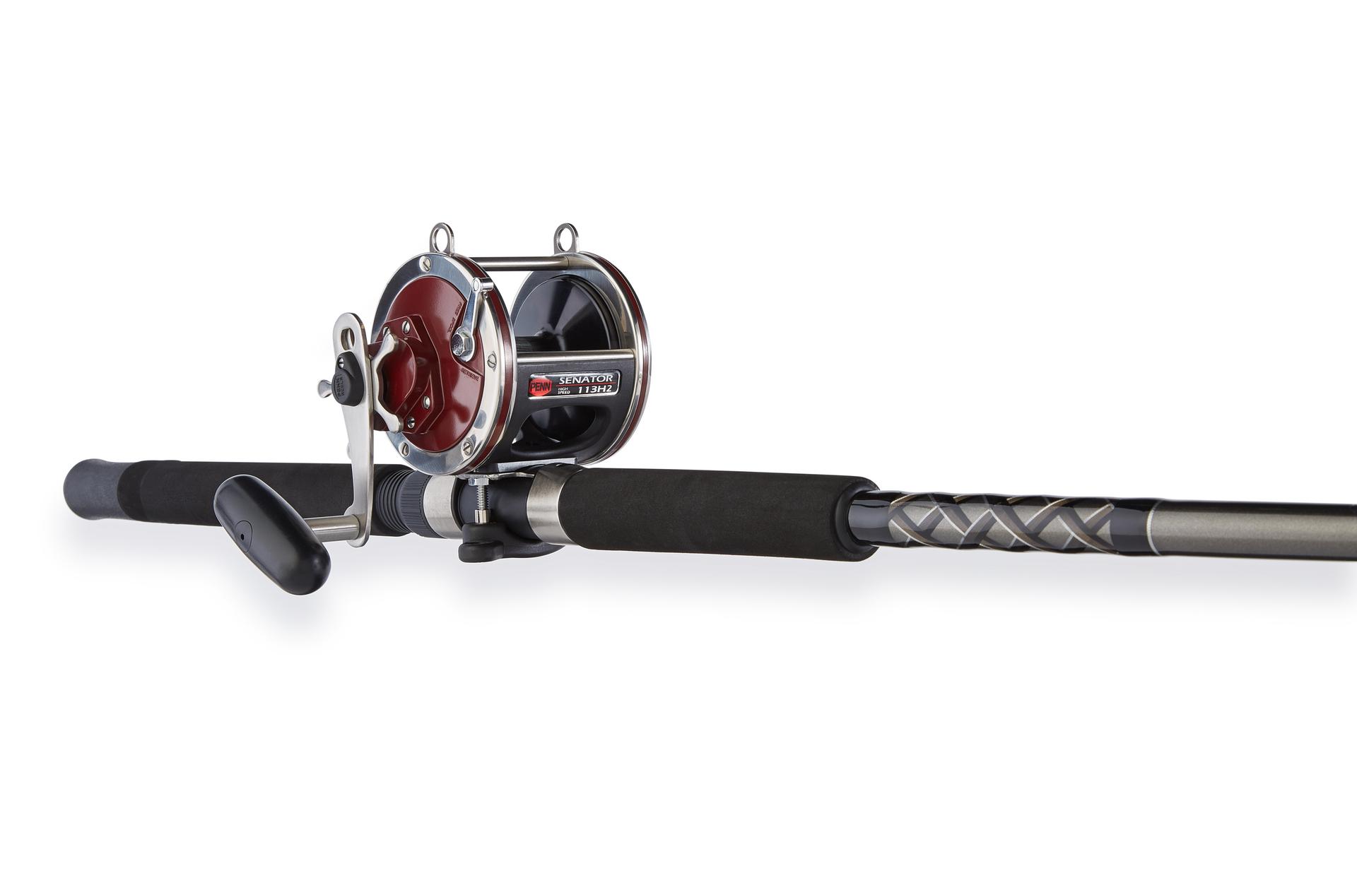 Senator® Conventional Fishing Rod and Reel Combo - Saltwater & Freshwater Fishing Gear for Offshore, Surf, and Pier Angling