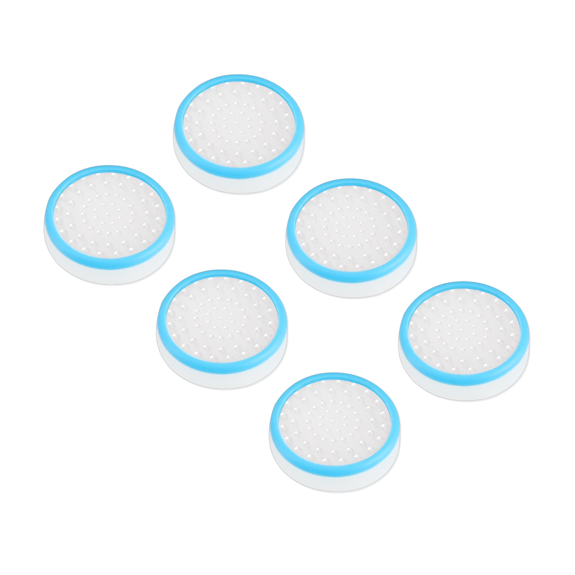 6PCS Non-Slip Silicone Thumb Grip Caps for Nintendo Switch Joycon/OLED/Lite Controllers - Transparent Blue Joystick Covers for Enhanced Gaming Comfort & Control - Perfect for Long Gaming Sessions & Competitive Play