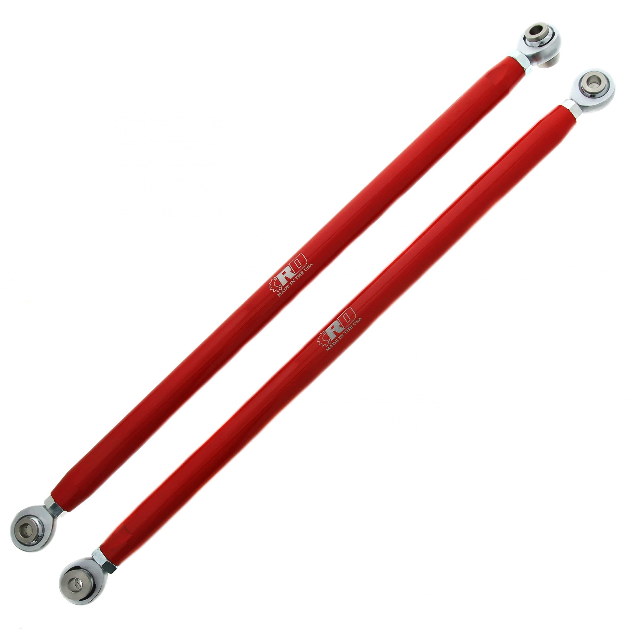 **Polaris RZR RS1 Rear Radius Rods Upper - Pair (Red) - Compatible with 2018-2021 Models by Race-Driven - Off-Road Performance Upgrade for UTV & Dune Riding**